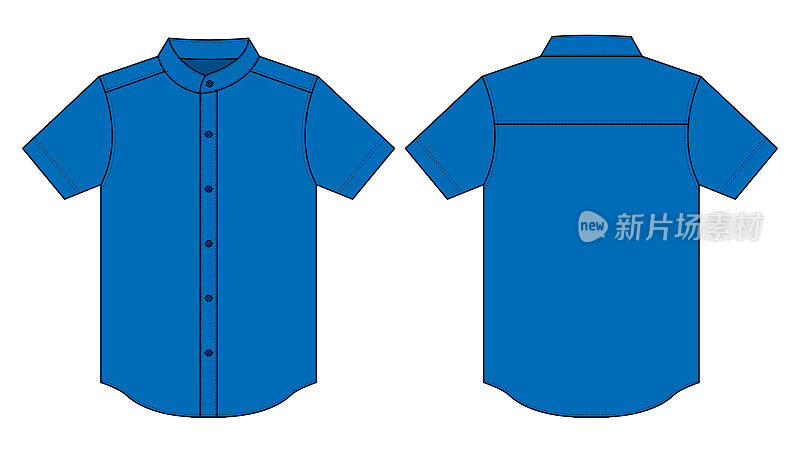 Blue Uniform Shirt Vector for Template